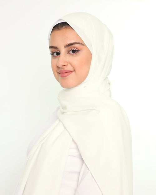 Hijab - Medina Luxury Chiffon - Off-White