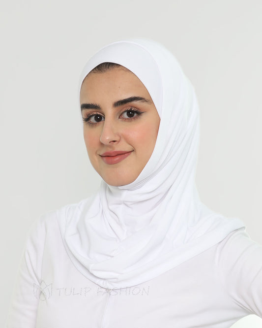 Hijab Al Amira Lycra - White
