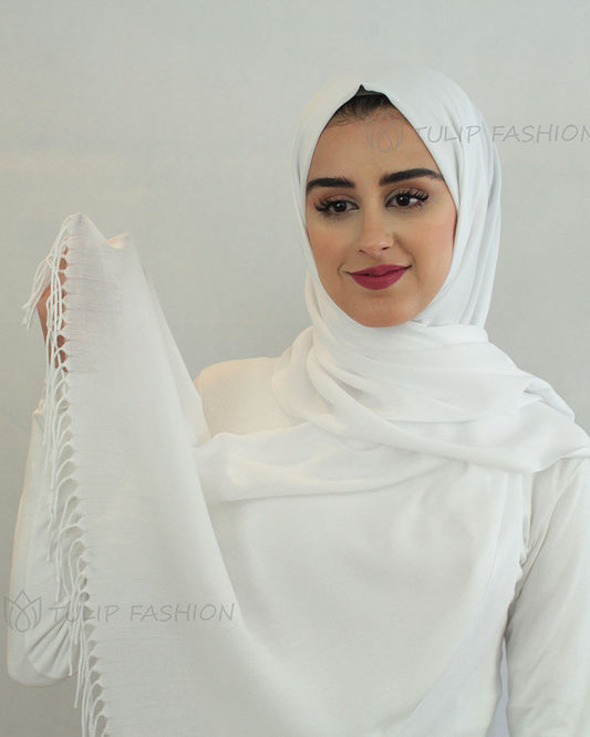 Hijab - Pashmina - White