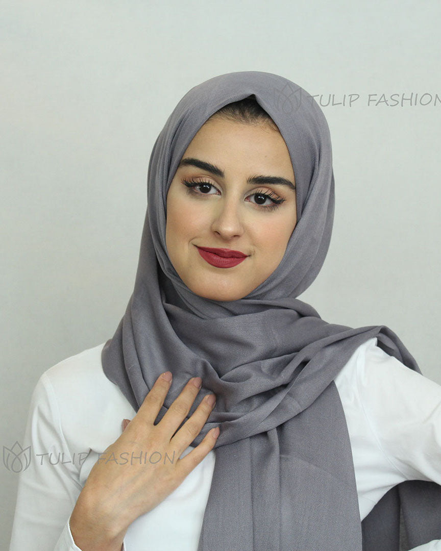 Hijab - Pashmina - Medium Gray