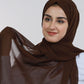 Hijab - Chiffon - Dark Brown