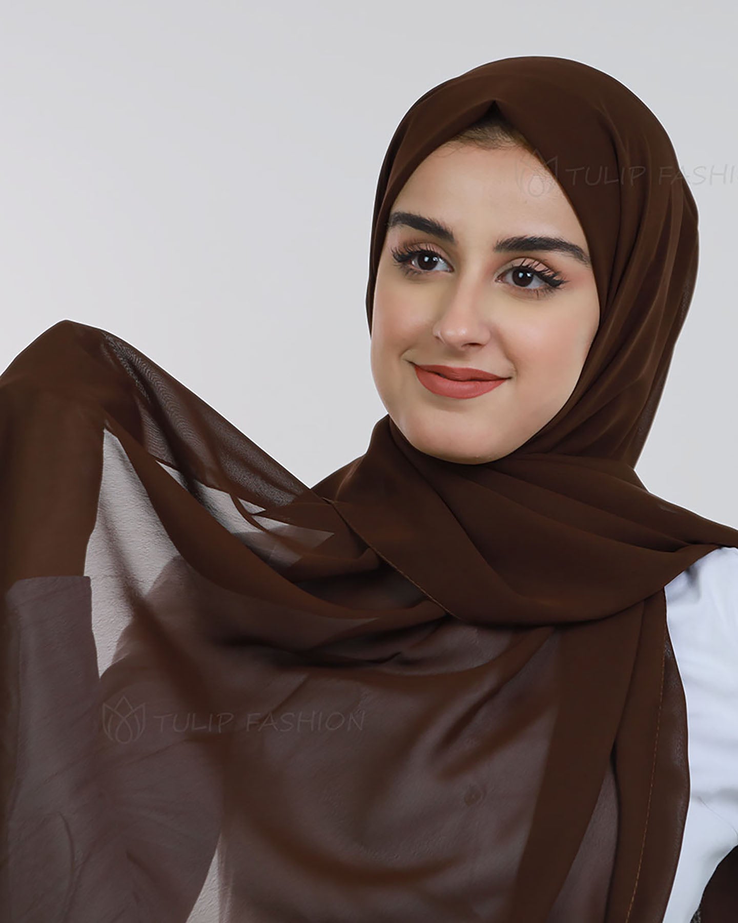 Hijab - Chiffon - Dark Brown