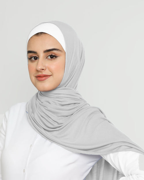 Hijab - Stretch Jersey - Light Gray