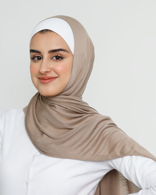 Hijab - Stretch Jersey - Nude Beige