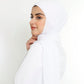 Hijab - Instant Chiffon With Cap - White