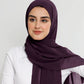 Hijab - Instant Chiffon With Cap - Dark Purple