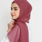 Hijab - Instant Chiffon With Cap - Dark Rose
