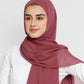 Hijab - Instant Chiffon With Cap - Dark Rose
