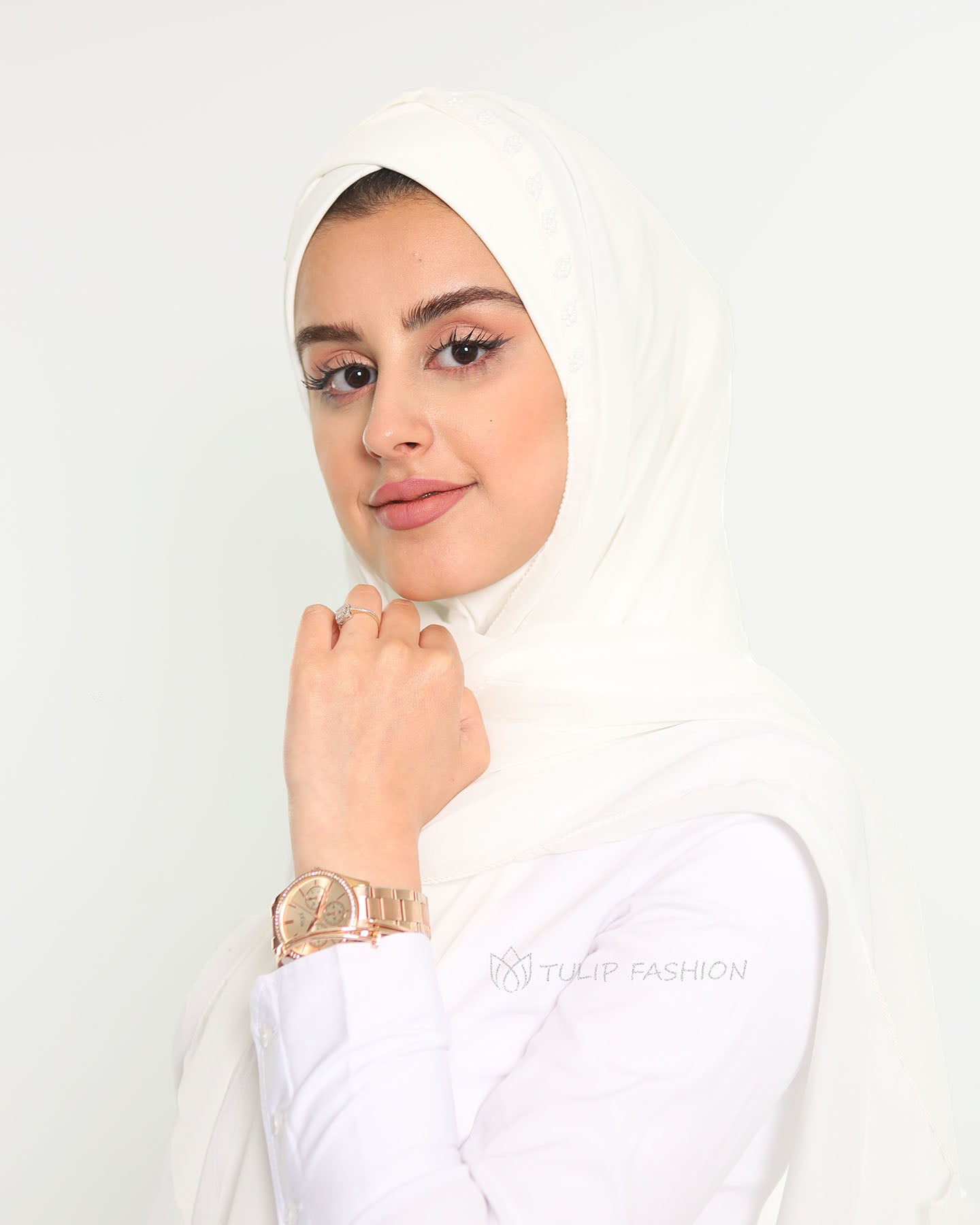 Hijab - Instant Chiffon Lamar - Off-White