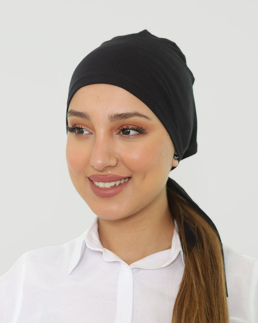 Cap - Tie-back - Black