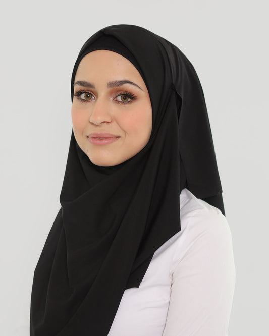 Hijab - Instant Lycra Loop - Black