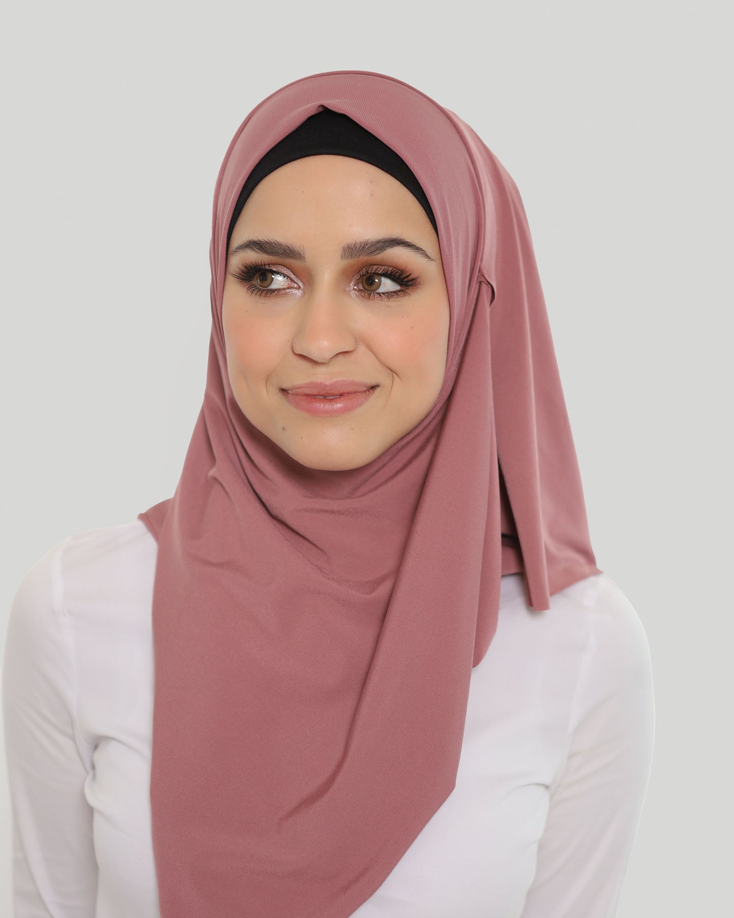 Hijab - Instant Lycra Loop - Rose