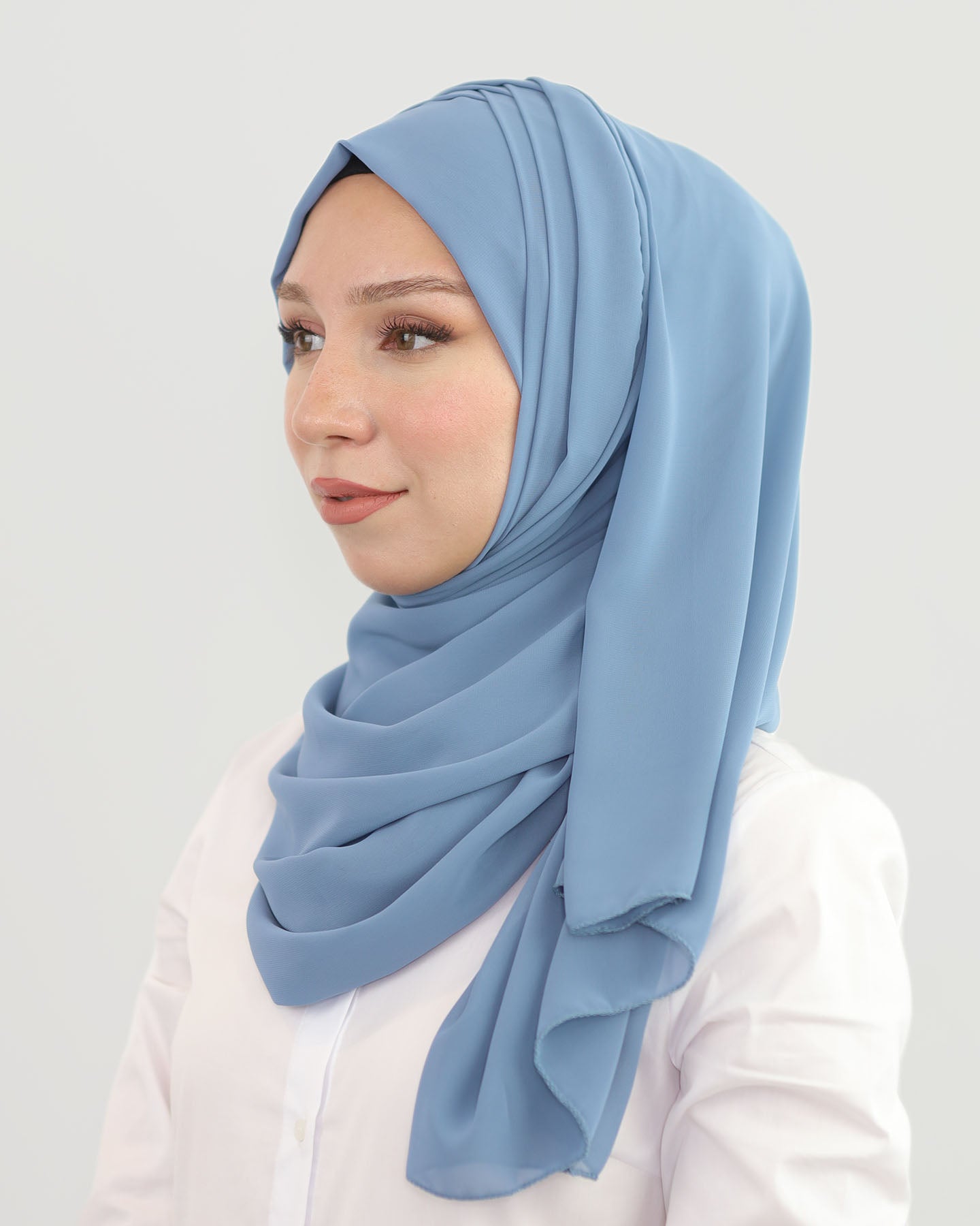 Hijab - Instant Chiffon Viona - Ocean Blue