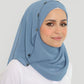 Hijab - Instant Chiffon Loop crystal - Ocean Blue