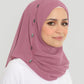 Hijab - Instant Chiffon Loop crystal - Rose