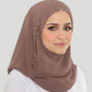 Hijab - Instant Chiffon Loop crystal - Old Mauve
