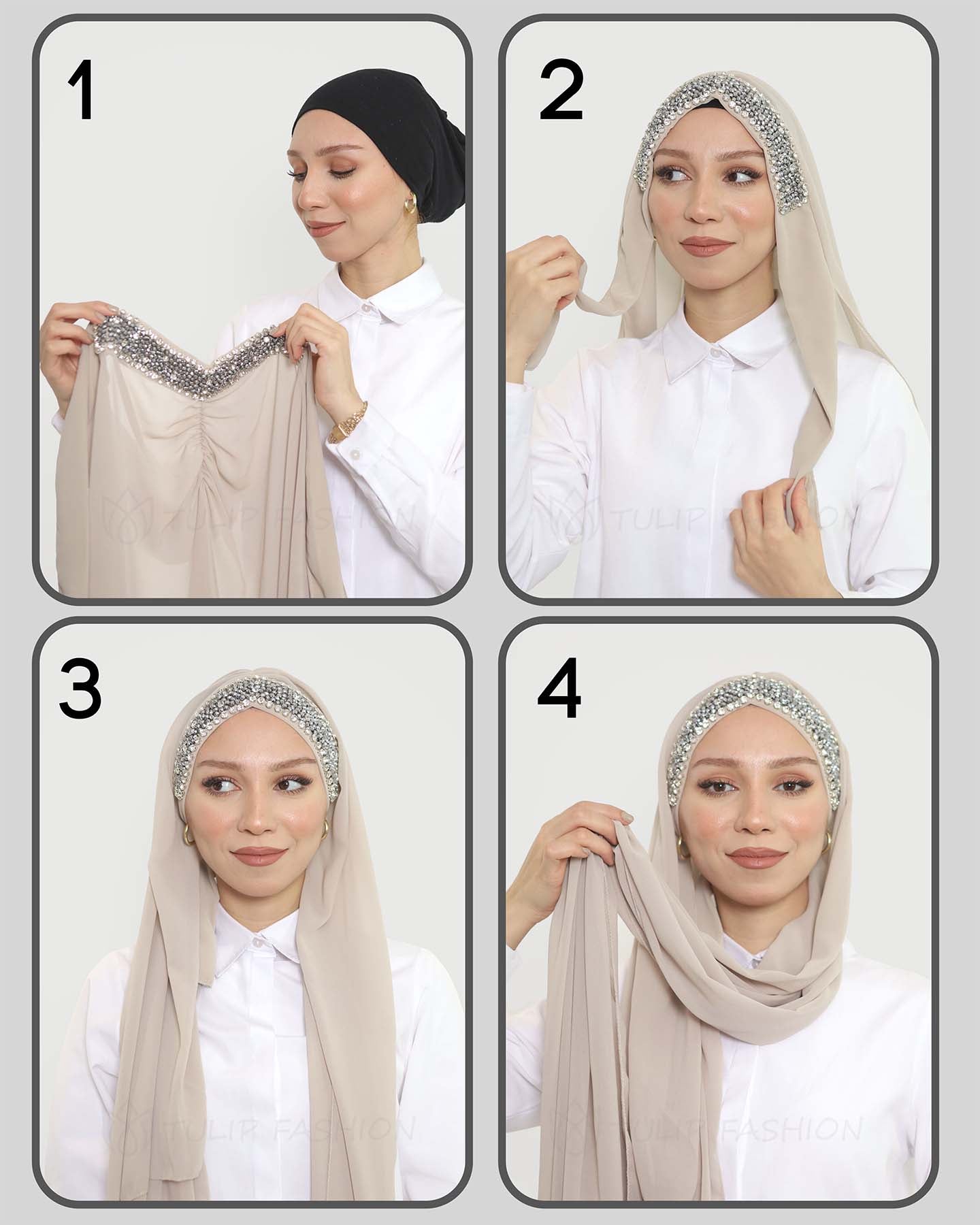 Hijab - Instant Chiffon Shiny Crystal