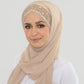 Hijab - Instant Chiffon Shiny Crystal - Beige