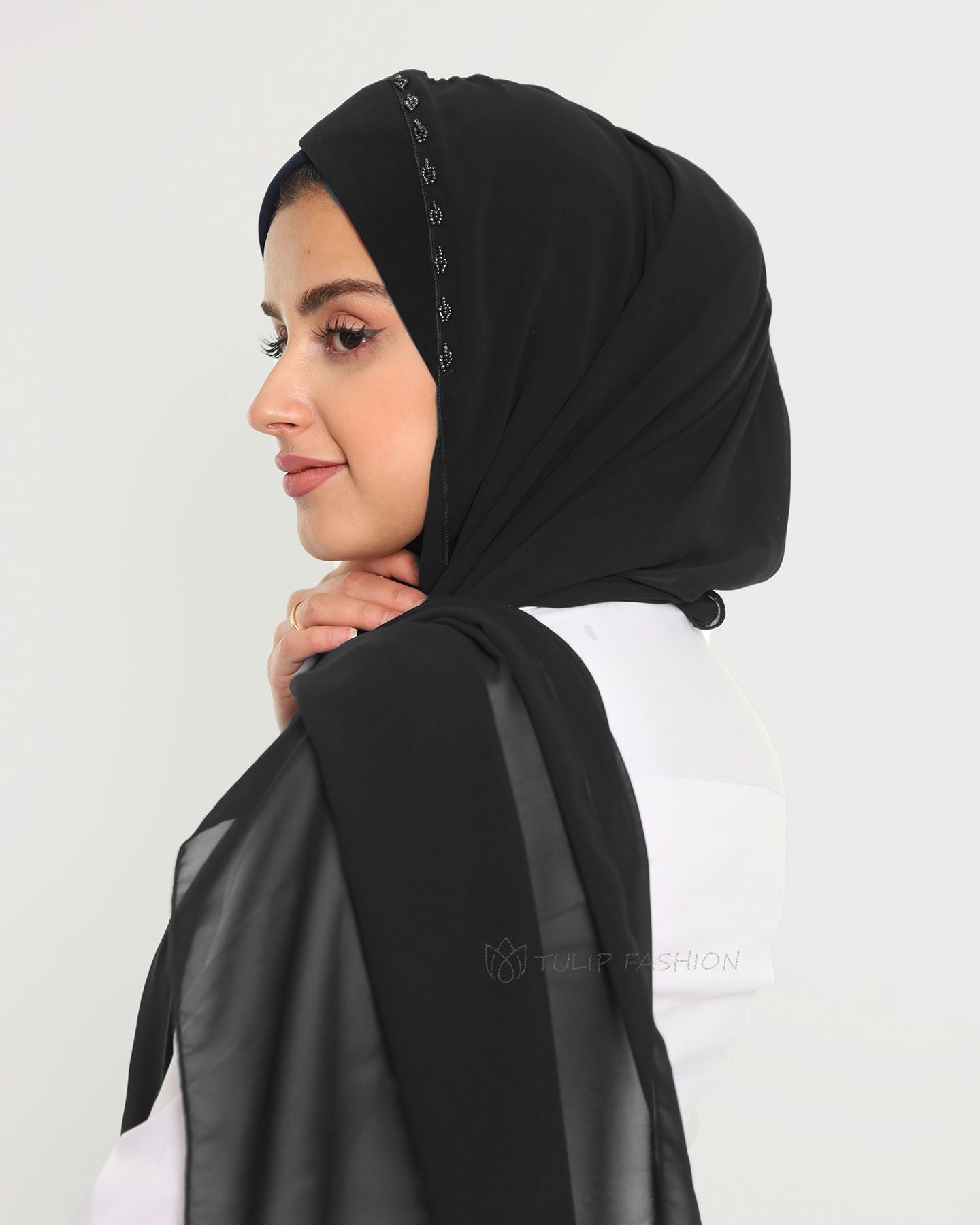 Hijab - Instant Chiffon Lamar - Black