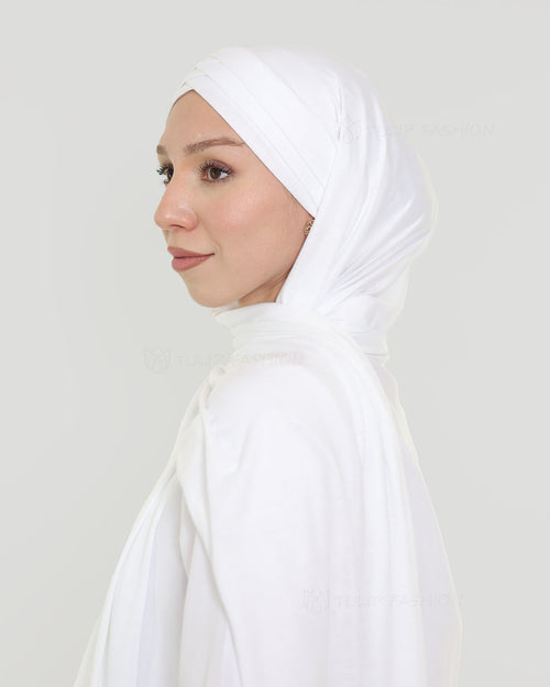 Hijab - Instant Jersey Cross - White