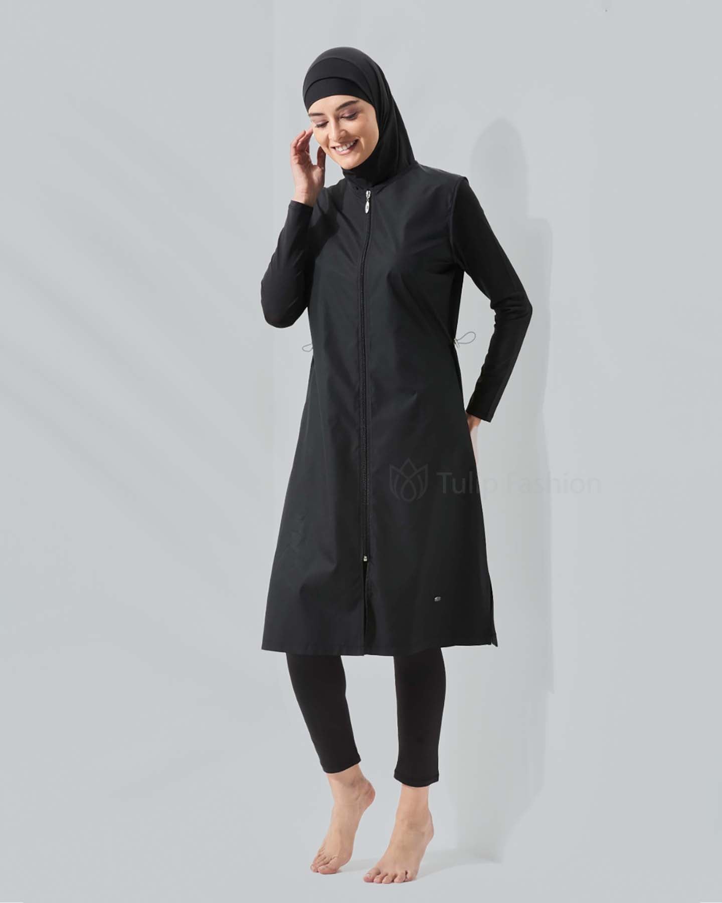 Muslim Swimsuit with hijab - Mora - Black