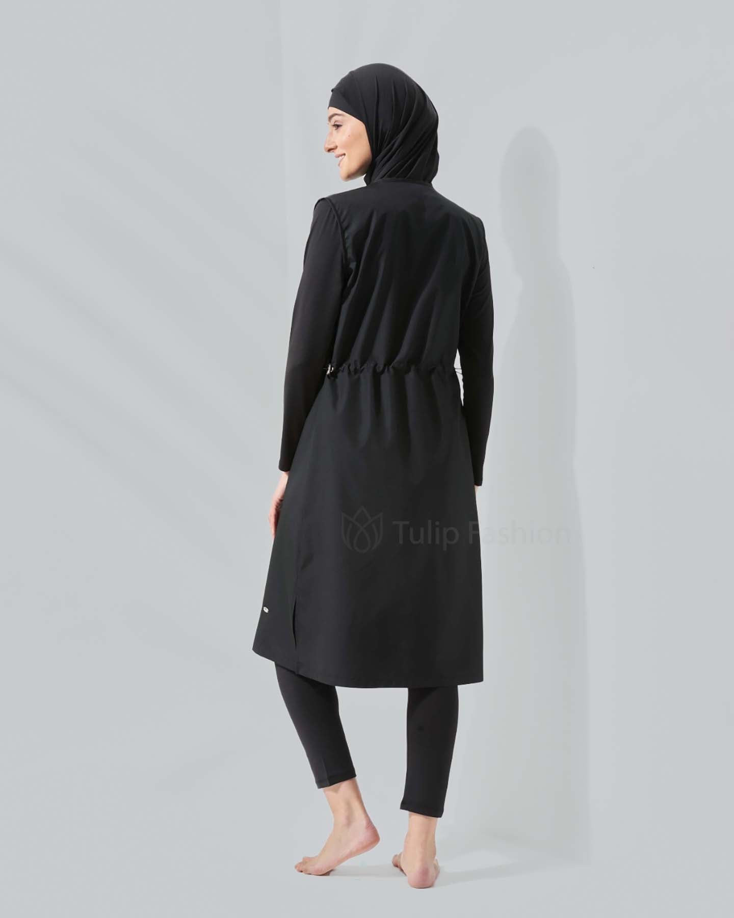 Muslim Swimsuit with hijab - Mora - Black