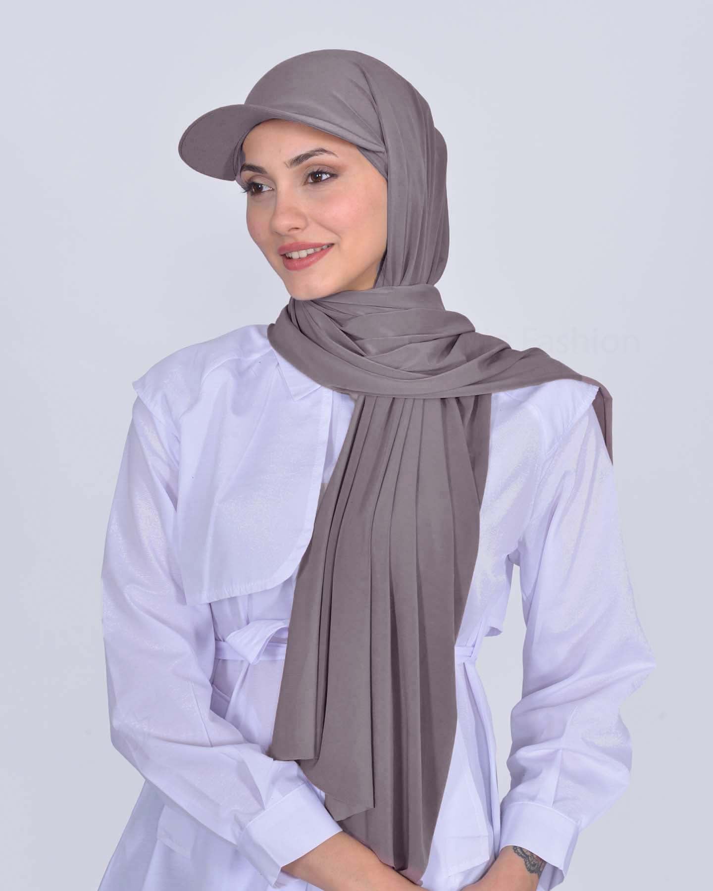 Hijab - Lycra Instant With Cap - Taupe