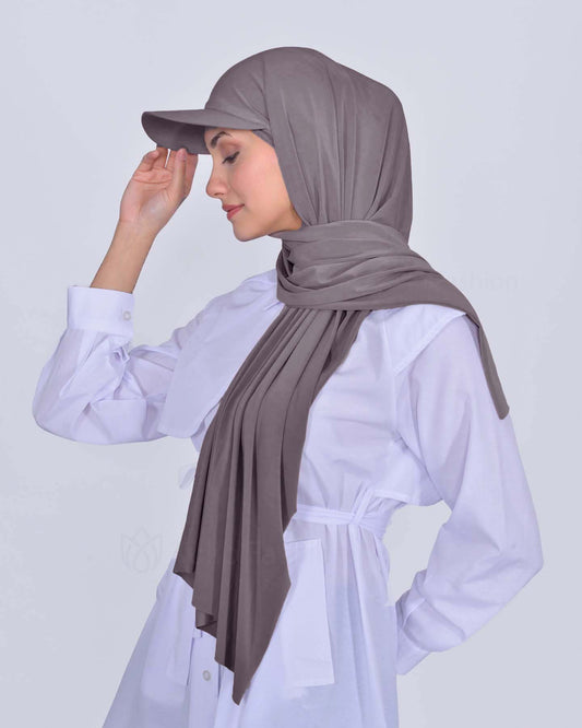 Hijab - Lycra Instant With Cap - Taupe