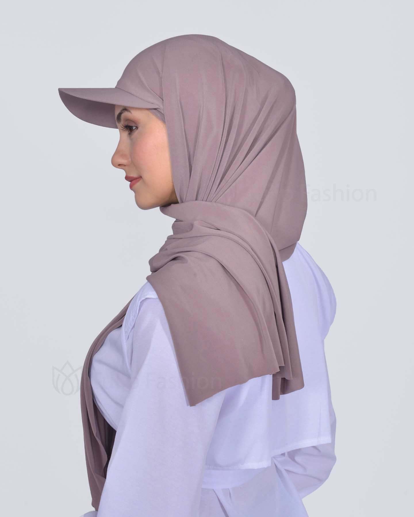 Hijab - Lycra Instant With Cap - Taupe