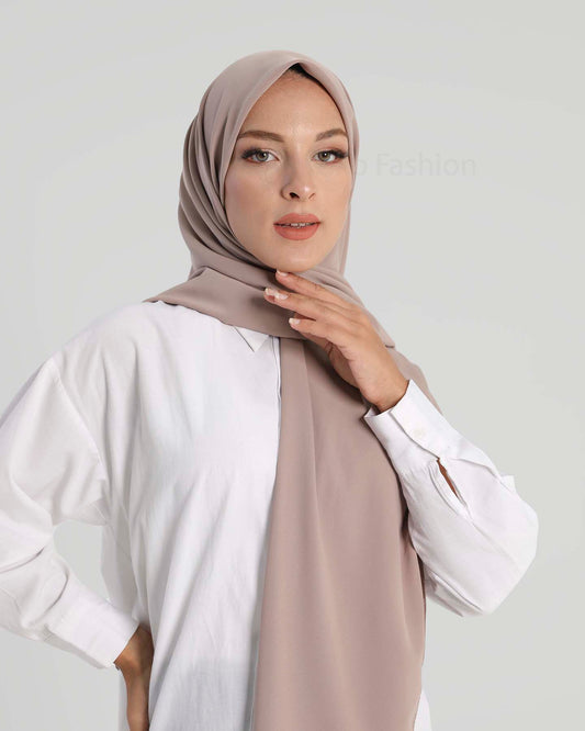 Hijab - Maxi Square Medina Chiffon - Nude Beige