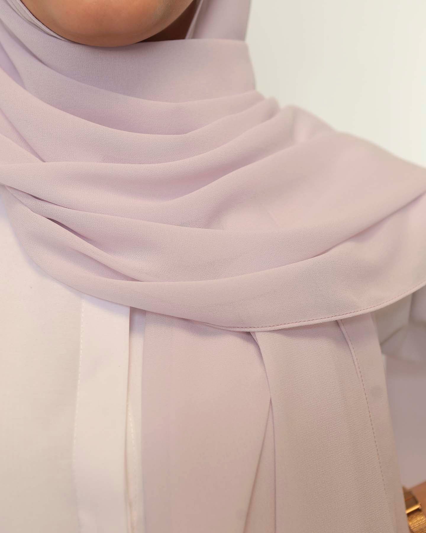 Premium Chiffon Hijab - Light Purple