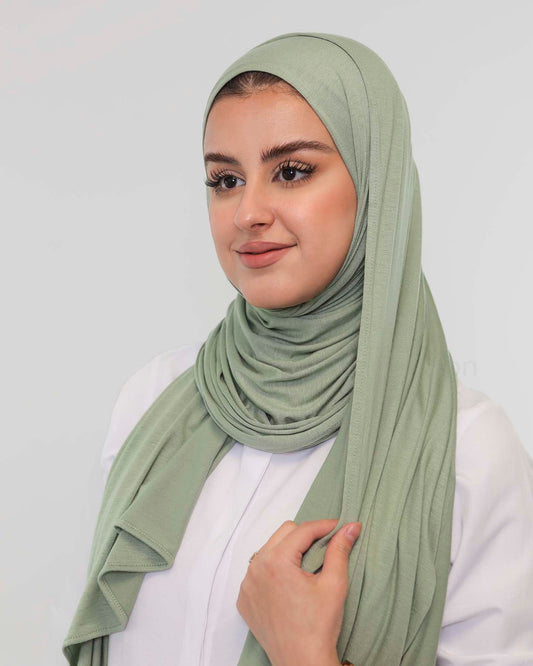 Premium Jersey Hijab - Pistachio Green