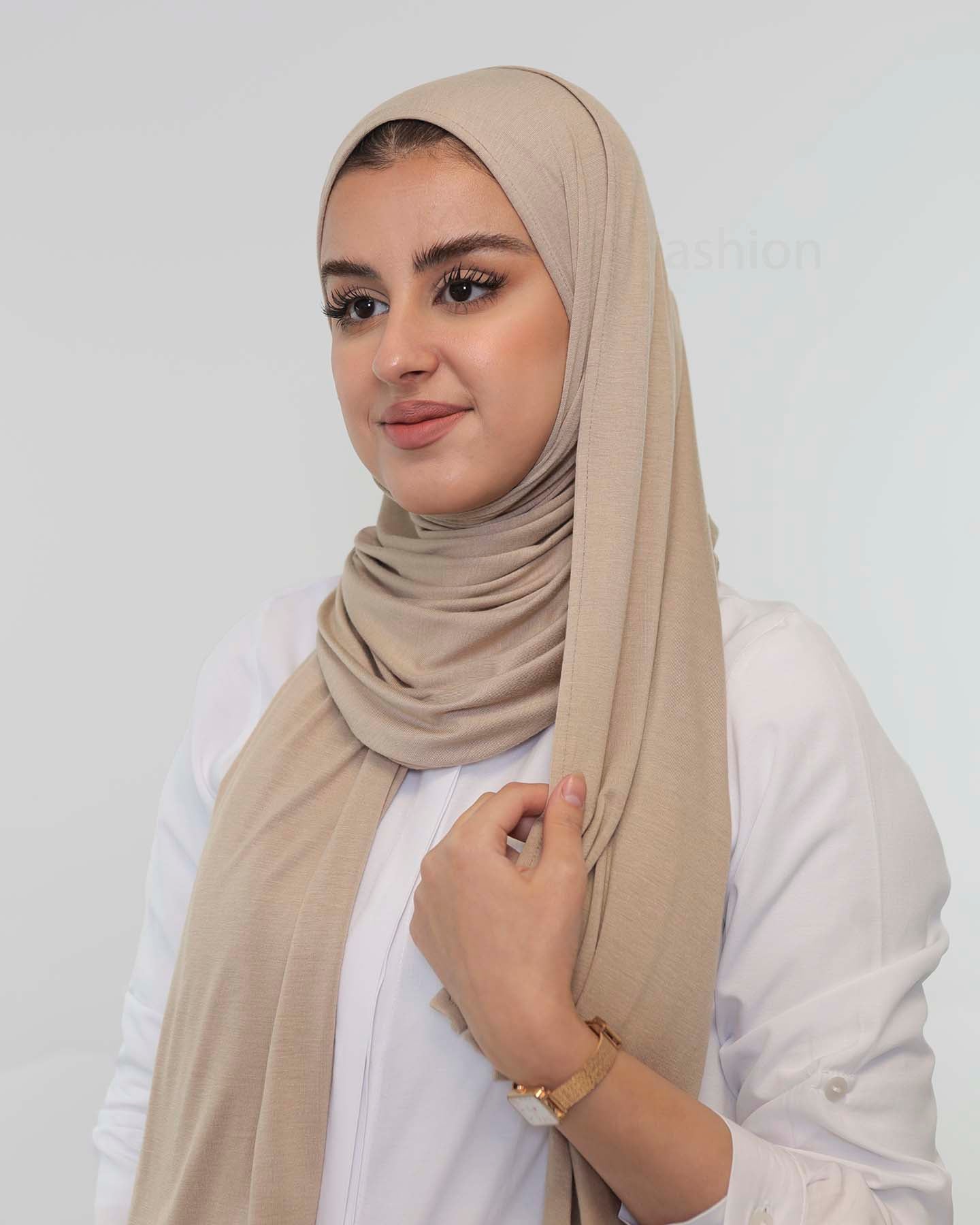 Premium Jersey Hijab - Nude Beige