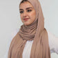 Premium Jersey Hijab - Hazel Brown