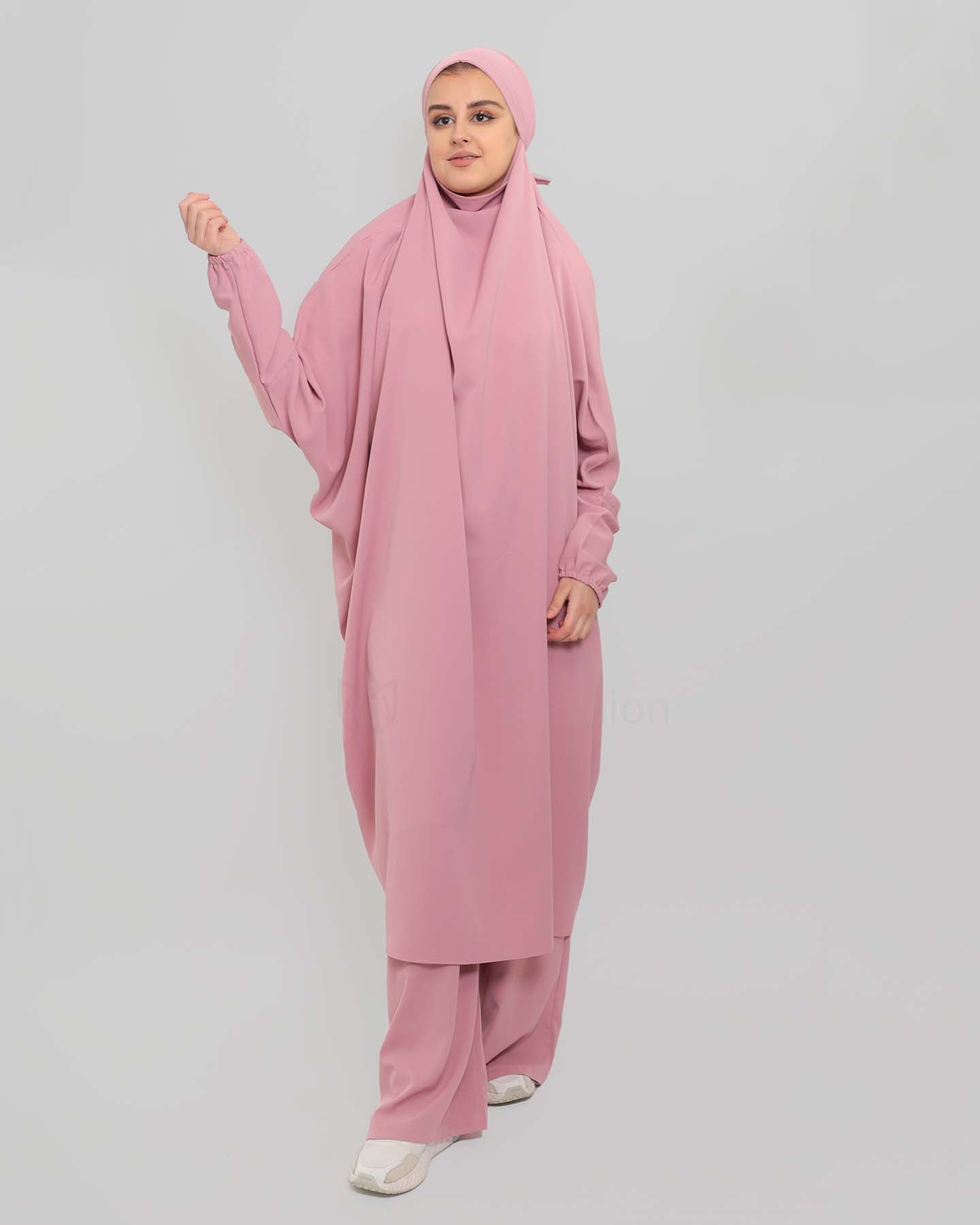 Two piece Pants Jilbab Abaya - Mauve