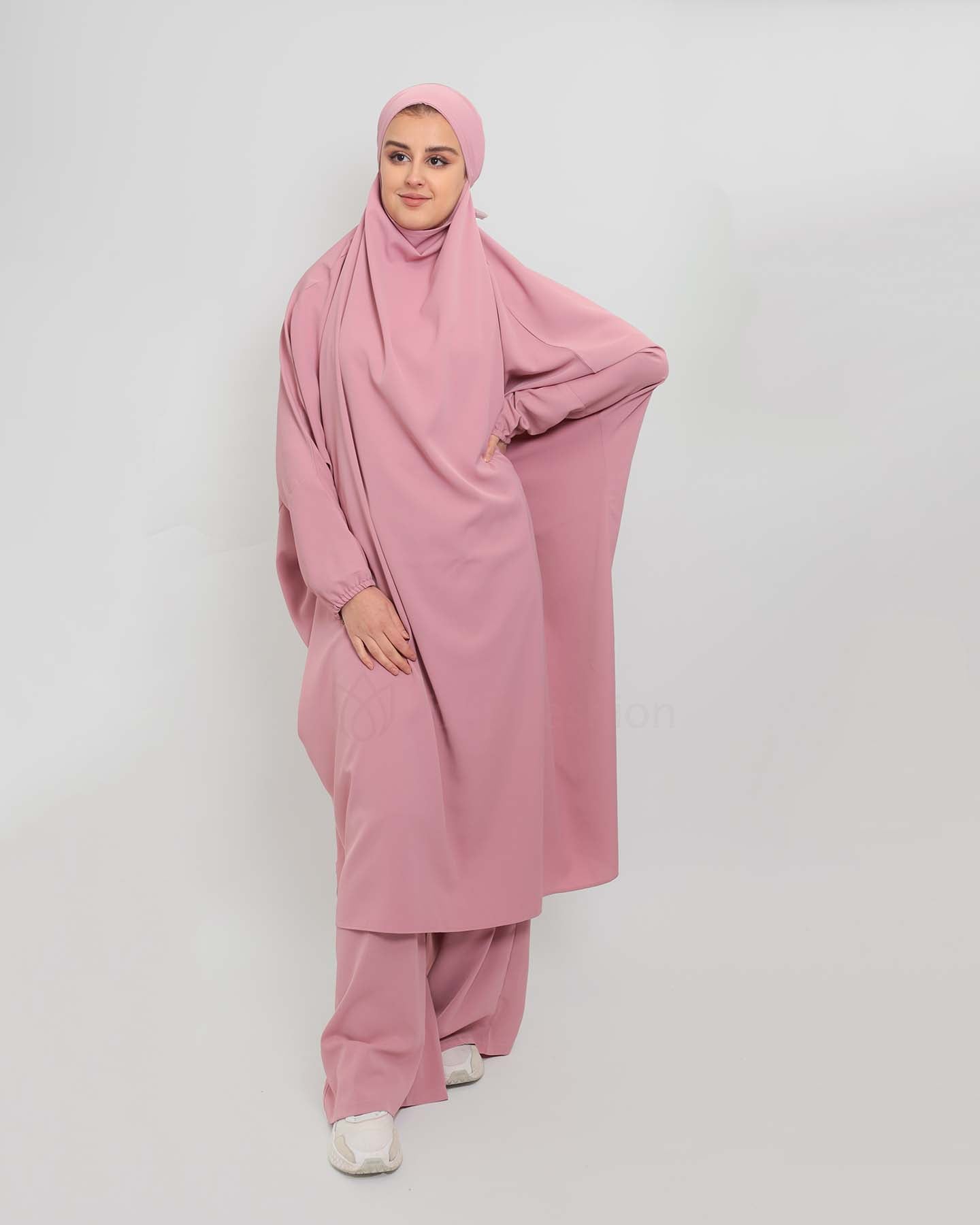Two piece Pants Jilbab Abaya - Mauve