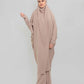 Two piece Pants Jilbab Abaya - Beige