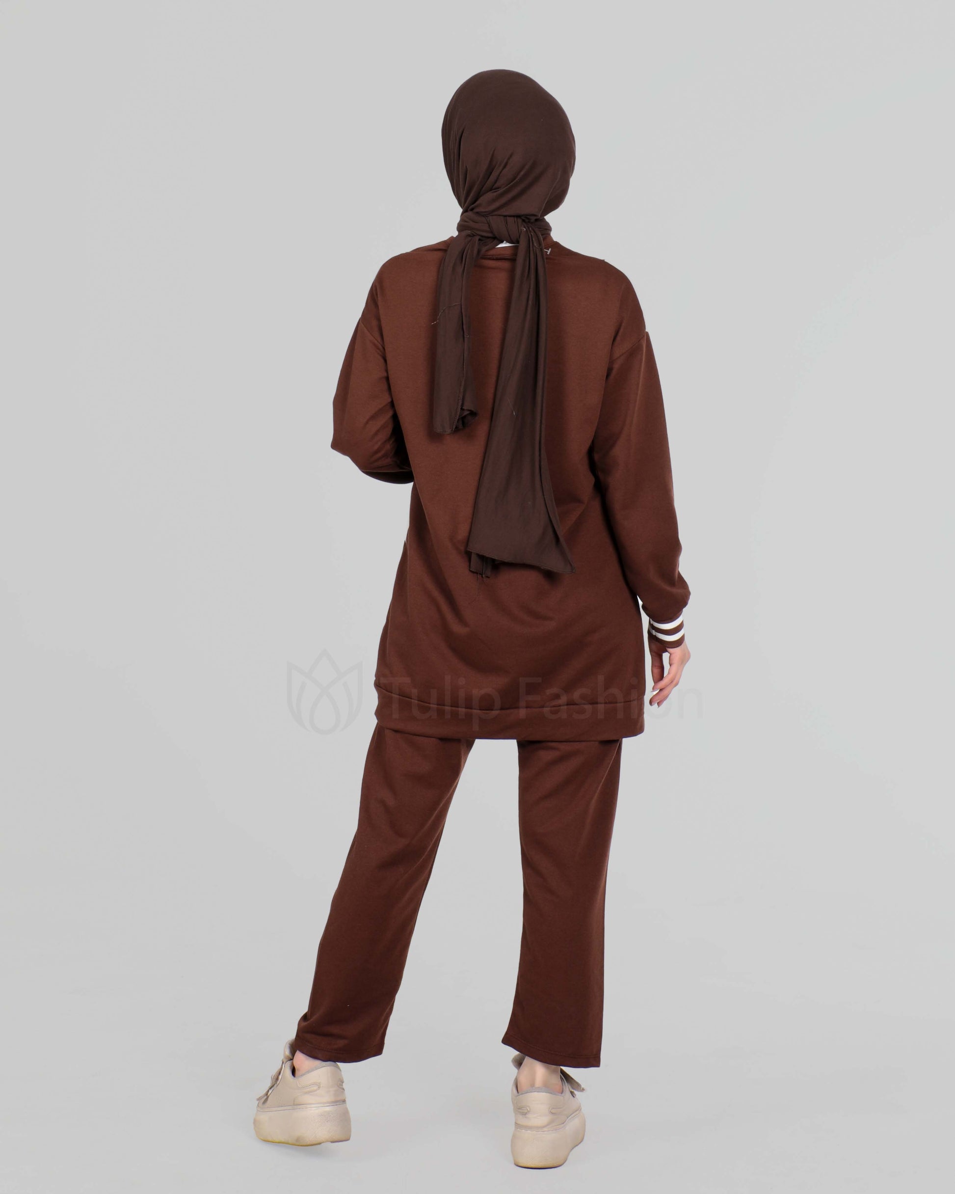 Tunic set with pants - Brown