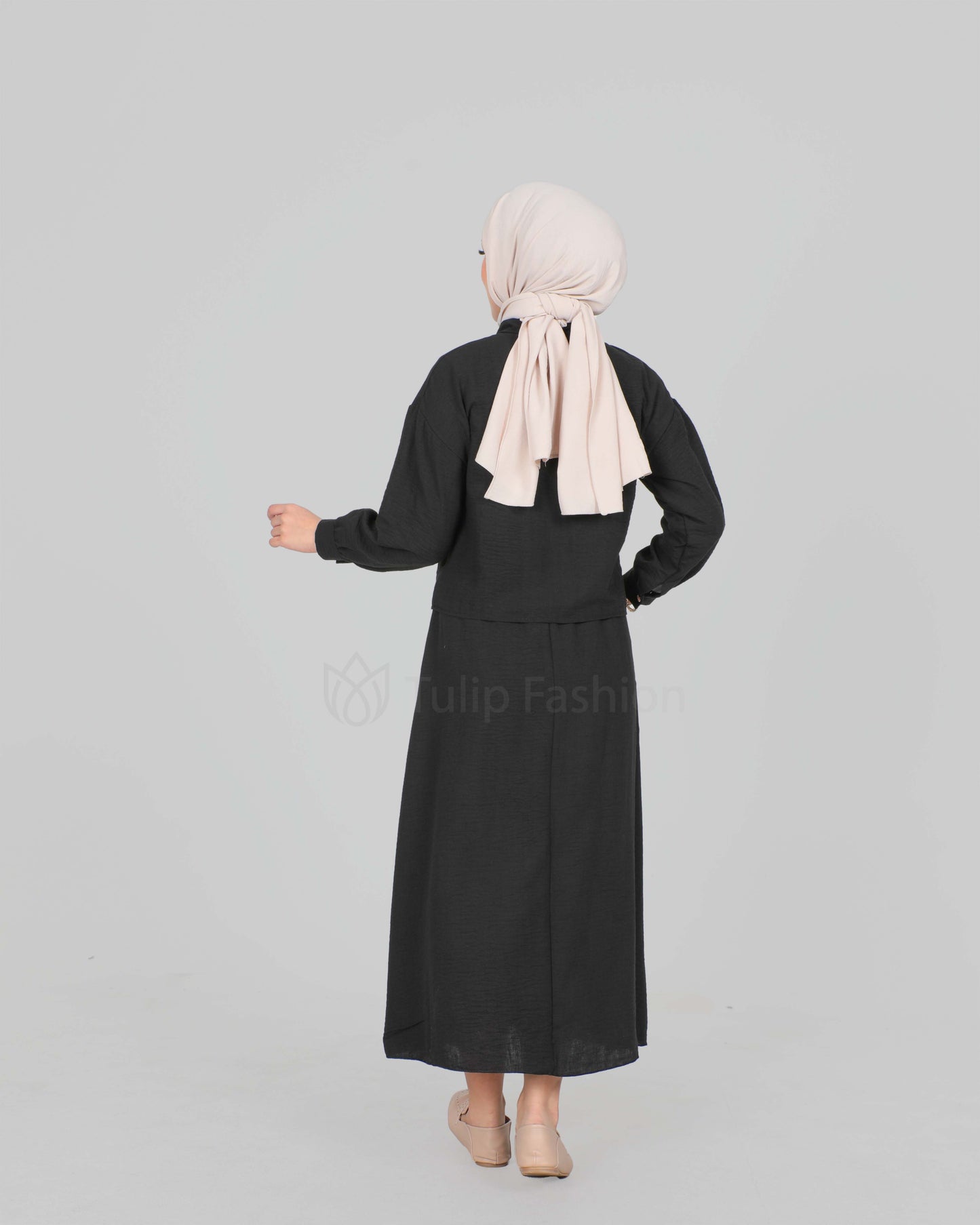 Shirt set with skirt - Black