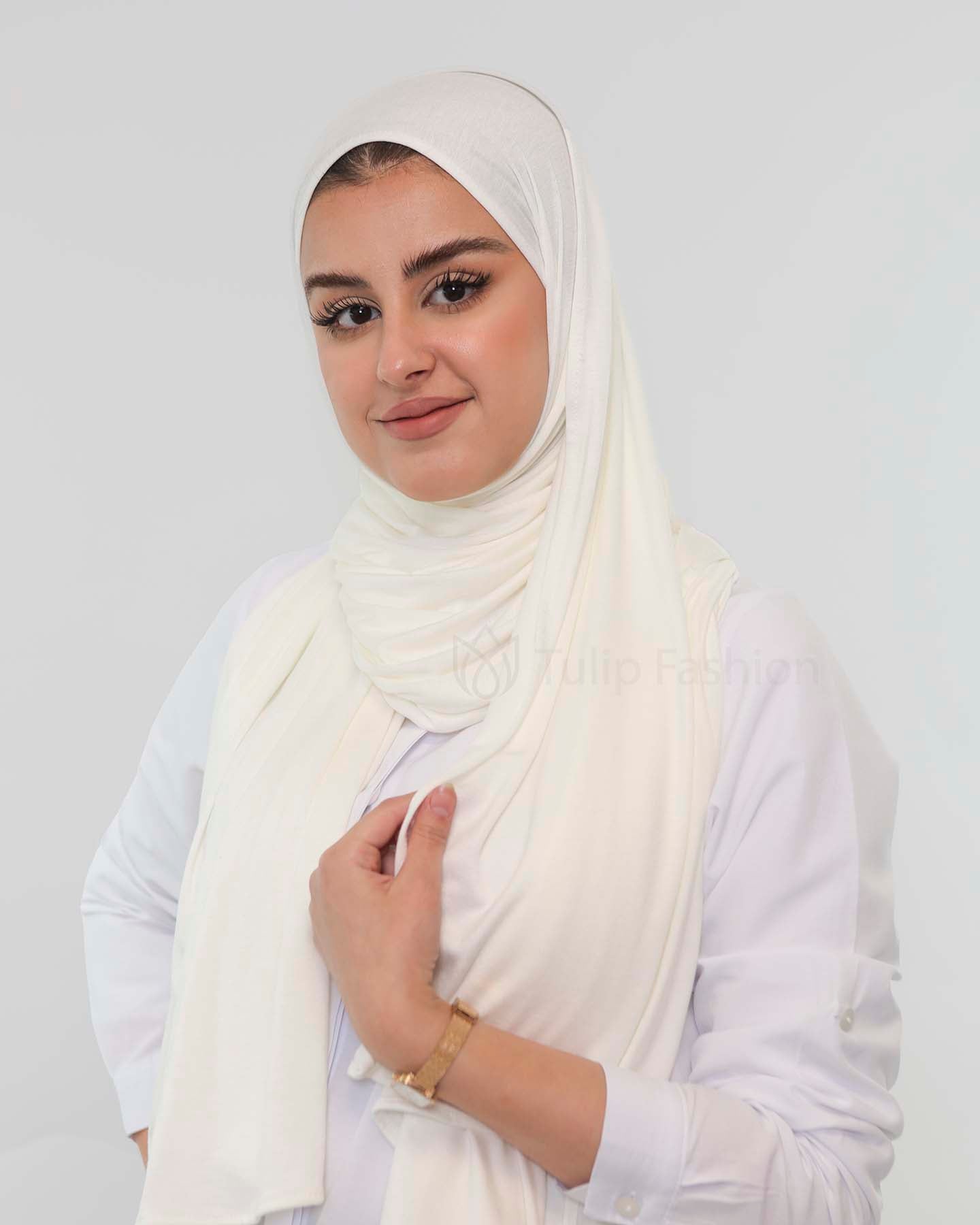 Premium Jersey Hijab - Off-White