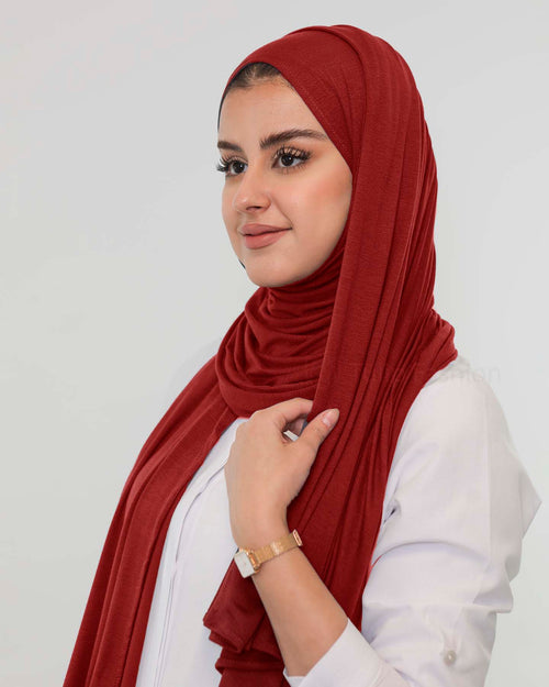 Premium Jersey Hijab - Maroon