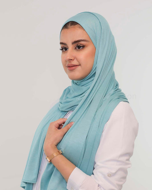 Premium Jersey Hijab - Turquoise
