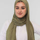 Premium Jersey Hijab - Olive Green