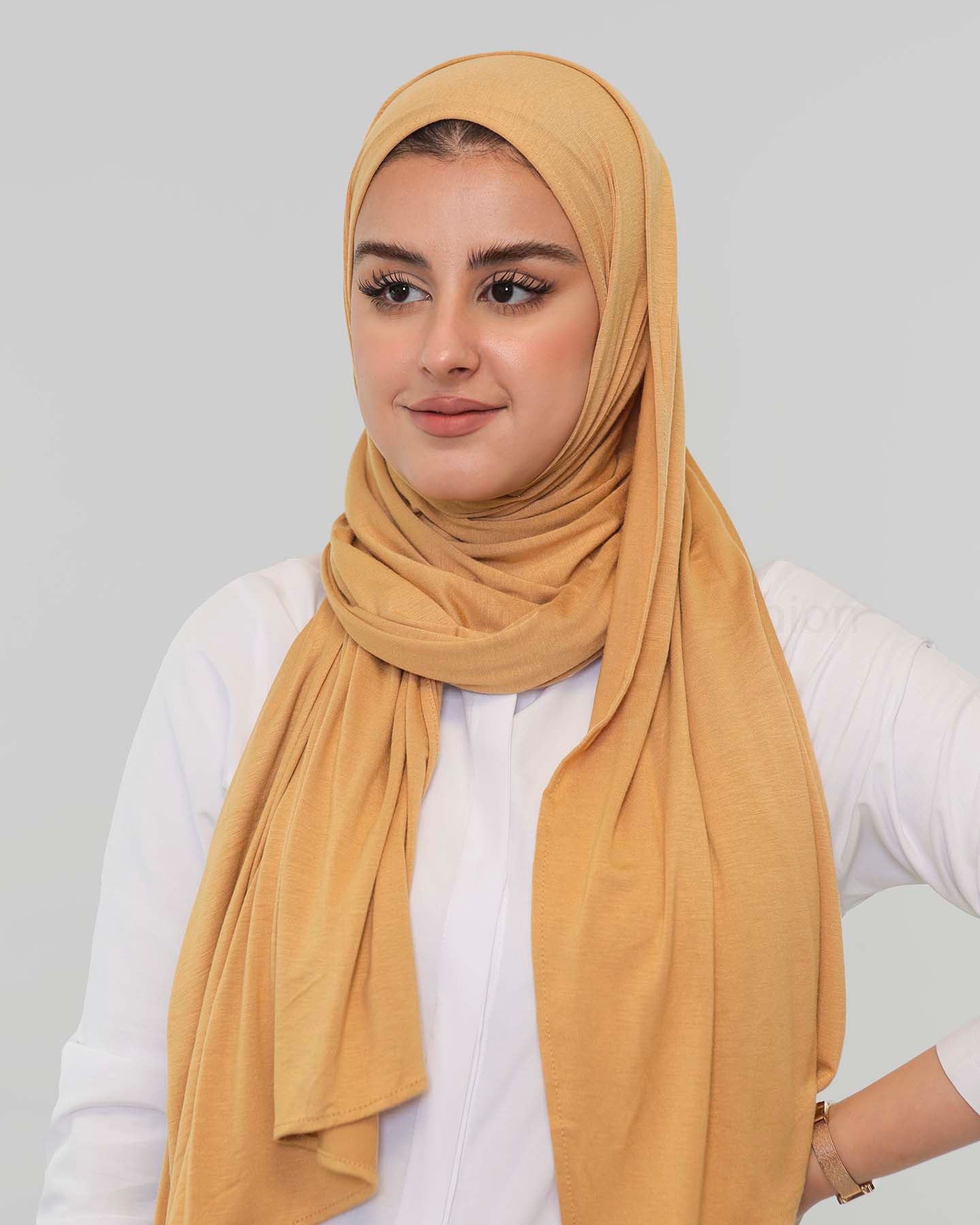 Premium Jersey Hijab - Gold