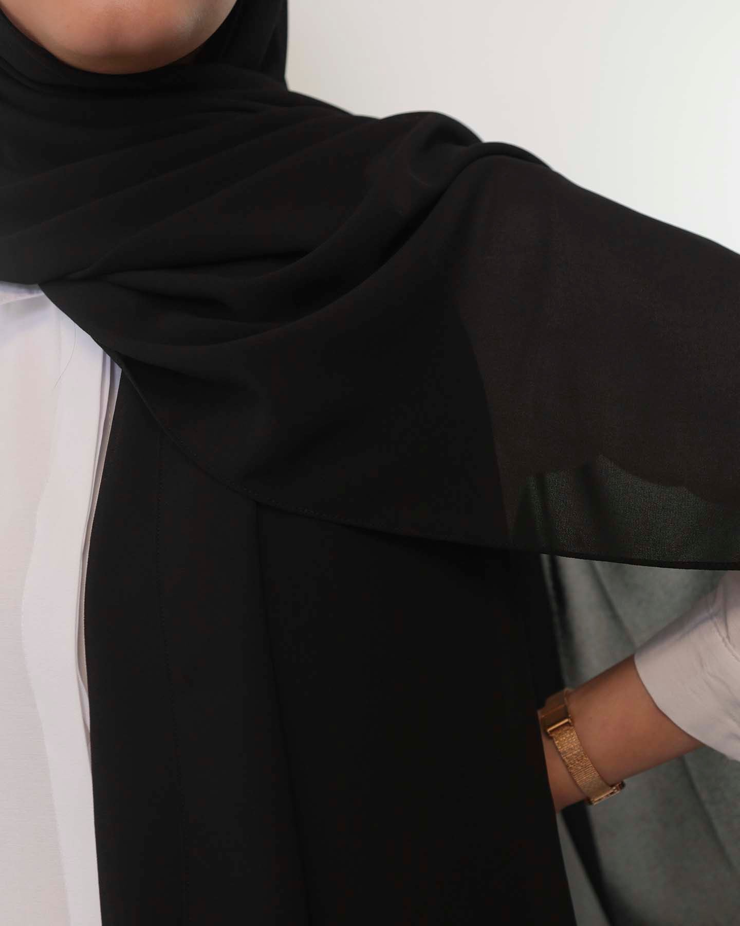 Premium Chiffon Hijab - Black