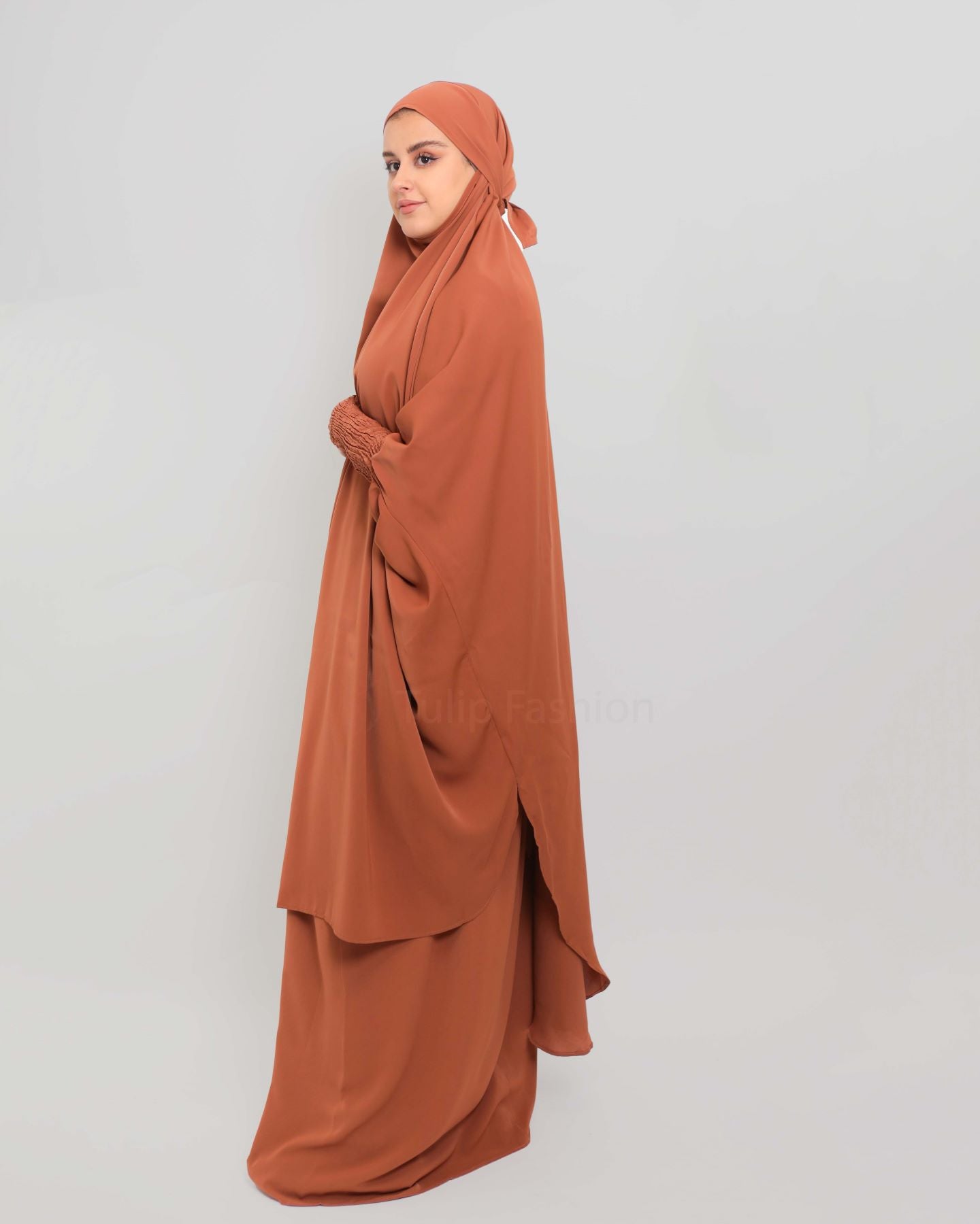Two piece Jilbab Abaya - Brown